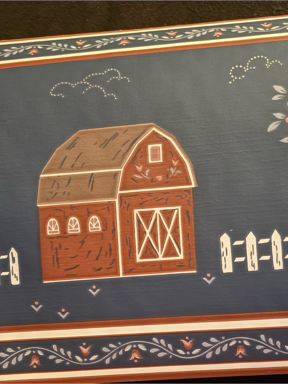Country farmhouse border wallpaper 15ft